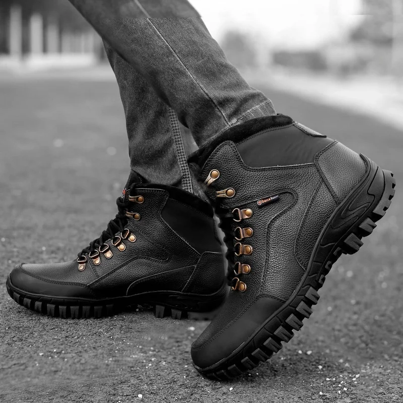 Bacca Bucci Black Ridge Water Resistant Boots for Biking and Fashion for Men | Best Price UAE